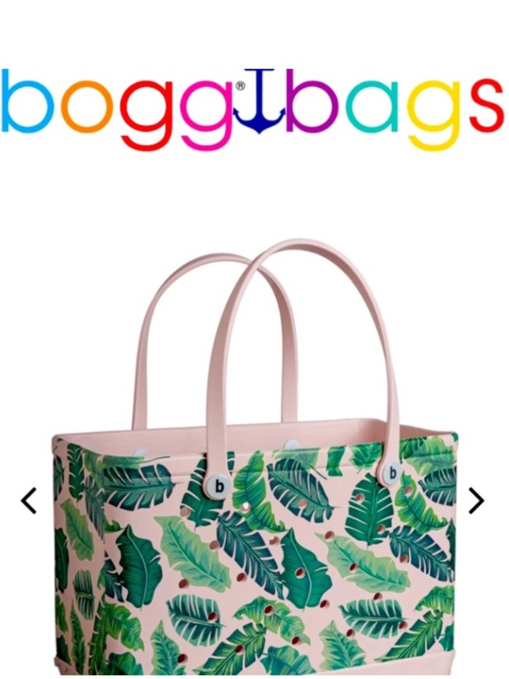 Bogg Large Palm Frond Leaf Tote Bag